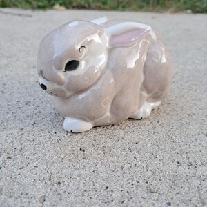 Vtg Kay Finch California Pottery Bunny Rabbit Figurine MCM Glazed Ceramic *Chip